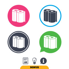 Paper towels sign icon. Kitchen roll symbol.