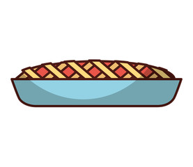 delicious sweet pie icon vector illustration design