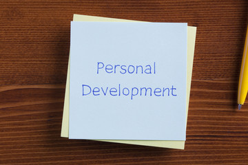 Personal Development written on a note