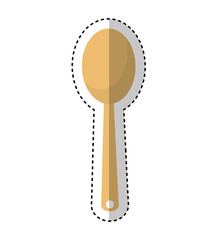 spoon wood cutlery isolated icon vector illustration design