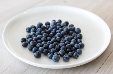 blueberries shallow depth of field