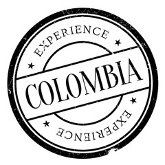 Colombia stamp rubber grunge