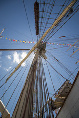 Tall ships with sails