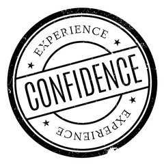 Confidence stamp rubber grunge