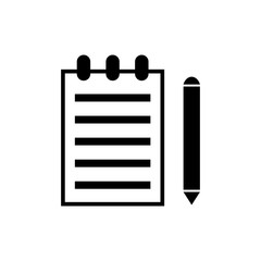 Fototapeta premium Sheet with pen icon vector illustration graphic design