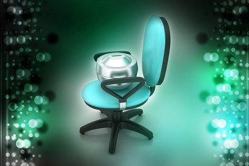 Executive chair with money container