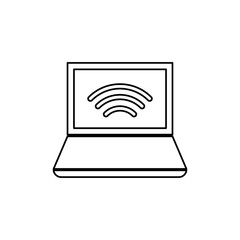 Laptop computer technology icon vector illustration graphic design