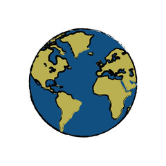Isolated world earth icon vector illustration graphic design