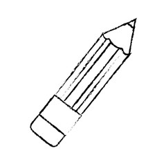 pencil office equipment icon over white background.  vector illustration