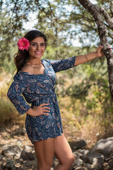 Beautiful girl in nature