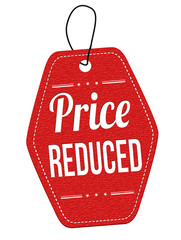 Obraz na płótnie Canvas Price reduced label or price tag
