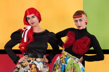 Pop art fashion girls