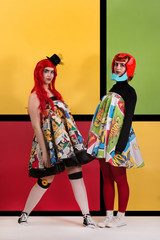 Pop art fashion girls