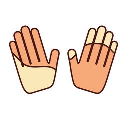 hands human made icon vector illustration design