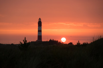 sunset with lighthouse