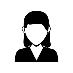 avatar woman icon over white background. vector illustration