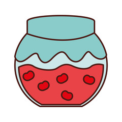 fruit conserve in jar icon vector illustration design