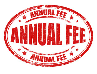 Annual fee sign or stamp