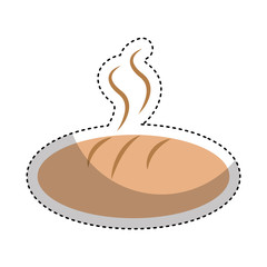delicious bread isolated icon vector illustration design