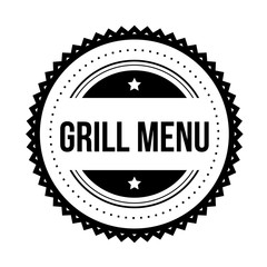Grill menu vintage stamp vector