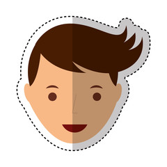 young man avatar character vector illustration design
