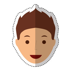 young man avatar character vector illustration design