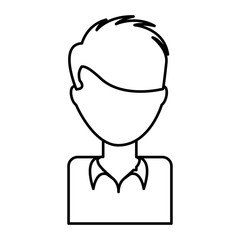 young man avatar character vector illustration design