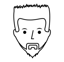 young man avatar character vector illustration design