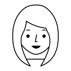 young woman avatar character vector illustration design