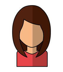 young woman avatar character vector illustration design