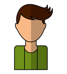 young man avatar character vector illustration design