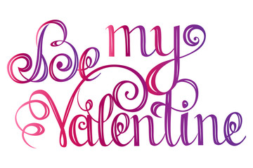 Happy valentines day Lettering, design elements for cards.