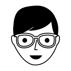 young man avatar character vector illustration design