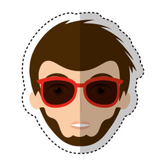 young man avatar character vector illustration design