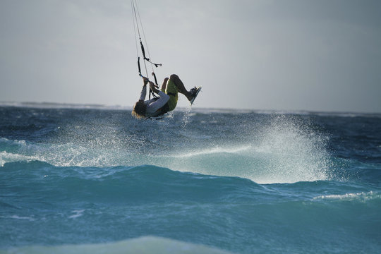 kiteboarder jump