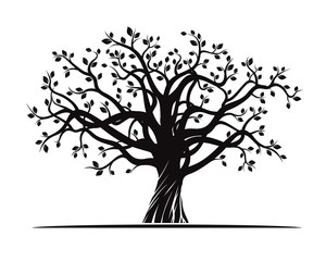 Black Tree. Vector Illustration