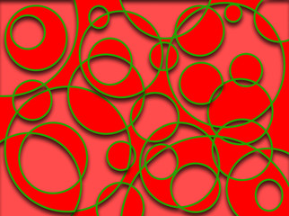 Circles Cut-out Red