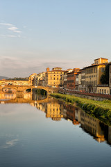 Arno River and Bridges Florence