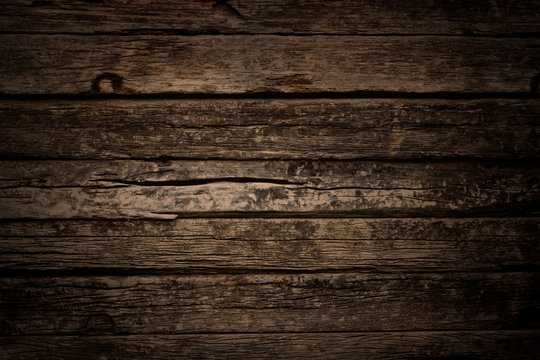 old grunge wood background, aged wooden floor texture.