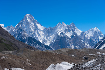 Montagne du massif du Gasherbrum avec de nombreux pics, Skardu, Gilgit, Pakist