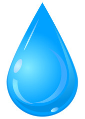 Blue liquid drop vector image