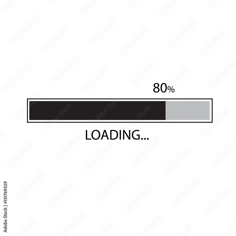 Wall mural loading bar icon on white background. loading bar icon sign.