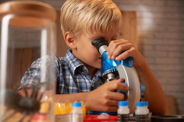 Child with microscope