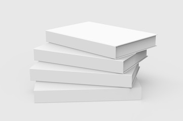 four books piling up