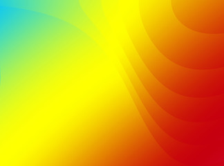 A simple fractal background with a rainbow gradient, elegant curves and space for text. Suitable as a template, layout, for web design, leaflets, pamphlets, book covers, presentations, PC background