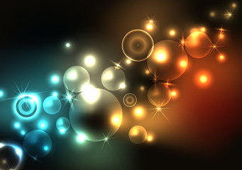 Abstract soft bokeh and lights., Vector illustration.