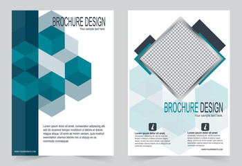 Brochure template, Flyer design green template