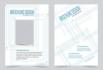 Brochure template, Flyer design blue color template