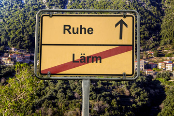 Obraz premium Schild 186 - Ruhe