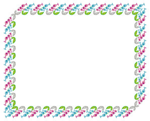 Beautiful frame with decorative flowers. 